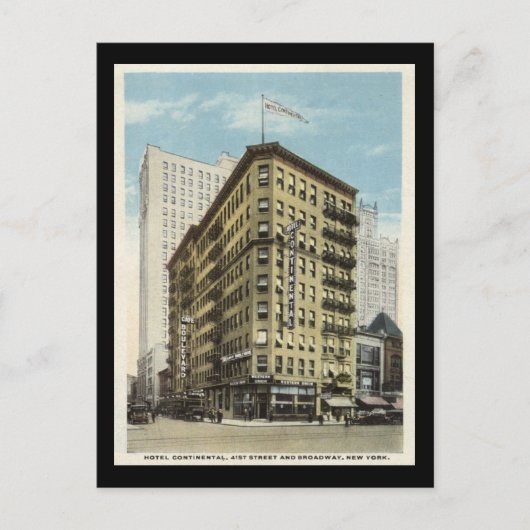 Hotel Continental, New York City  van 1920 Briefkaart (Voorkant)