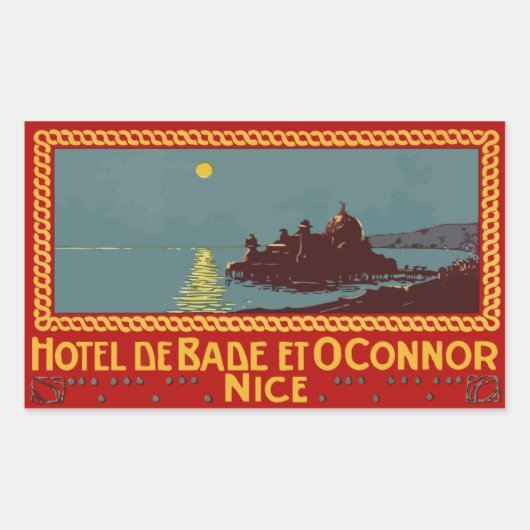 Hotel de Bade en Connor (Nice) Vector format Rechthoekige Sticker (Voorkant)