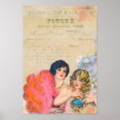  Hotel De France Fouque Elegante Dames Poster (Voorkant)
