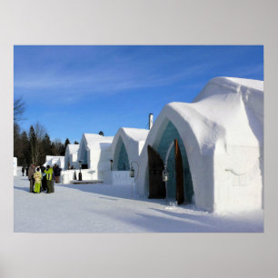 Hotel de Glace, Quebec, Canada Poster