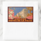 Hotel de la Paix Lugano Rechthoekige Sticker (Tas)