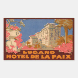 Hotel de la Paix Lugano Rechthoekige Sticker