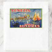 Hotel de Londres (Venezia, Italië) Rechthoekige Sticker (Tas)