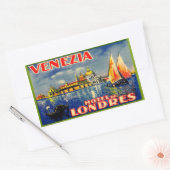 Hotel de Londres (Venezia, Italië) Rechthoekige Sticker (Envelop)