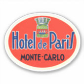 Hotel de Paris Monte Carlo Monaco Sticker (Voorkant)