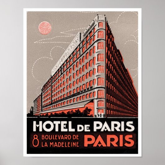 Hotel de Paris Poster (Voorkant)
