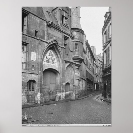 Hotel de Sens, eind 19e eeuw-vroeg Poster (Voorkant)