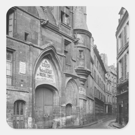 Hotel de Sens, eind 19e eeuw-vroeg Vierkante Sticker (Voorkant)