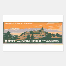 Hotel de son-loup Montreux Zwitserland Rechthoekige Sticker