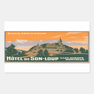 Hotel de son-loup Montreux Zwitserland Rechthoekige Sticker