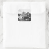 Hotel de Ville, 1882 Vierkante Sticker (Tas)