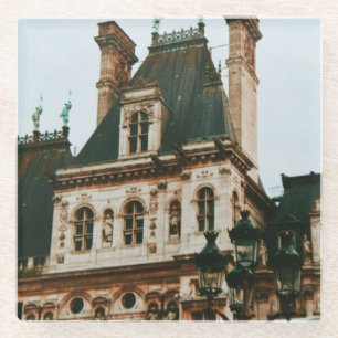 Hotel de Ville, 4e arrondissement, Parijs - Frankr Glazen Onderzetter