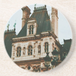 Hotel de Ville, 4e arrondissement, Parijs - Frankr Zandsteen Onderzetter