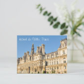 Hotel de Ville in Parijs, Frankrijk Briefkaart (Staand voorkant)