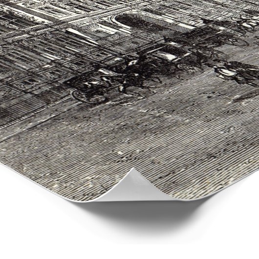 Hotel de Ville, Parijs, 1847 Poster (Hoek)