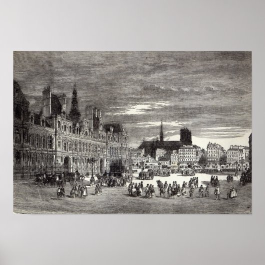 Hotel de Ville, Parijs, 1847 Poster (Voorkant)