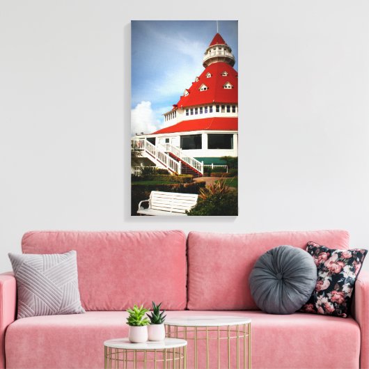 Hotel Del Coronado Canvas Afdruk (Insitu (Woonkamer))