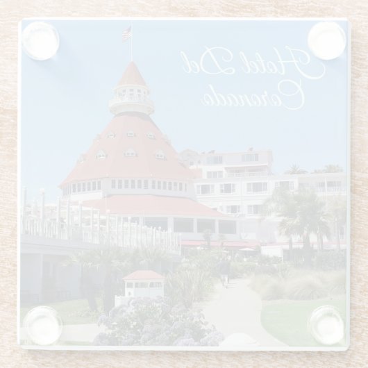 Hotel Del Coronado Glass Onderzetter (Achterkant)