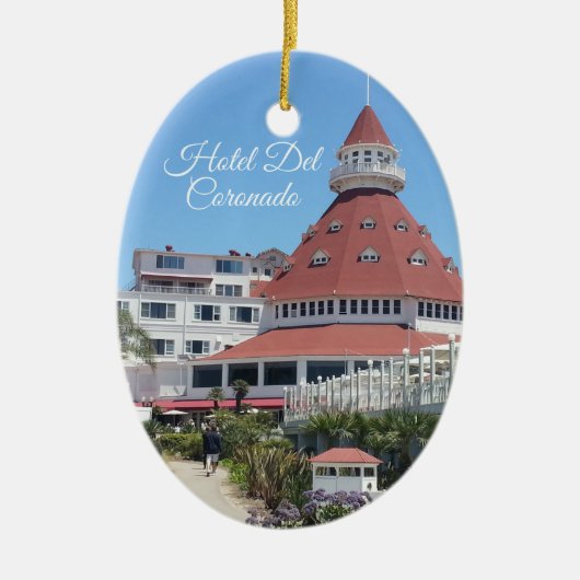 Hotel Del Coronado Oval Ornament (Voorkant)