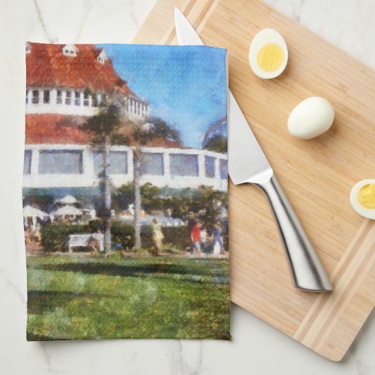 Hotel Del Coronado Theedoek (Quarter Fold)