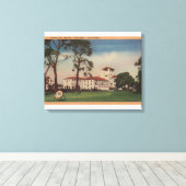 Hotel Del Monte en Archery Lawn - Monterey, CA Canvas Afdruk (Insitu (Houten vloer))