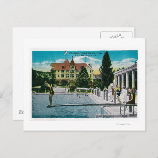 Hotel Del Monte Swimming Tank en Solarium Briefkaart (Voorkant / Achterkant)