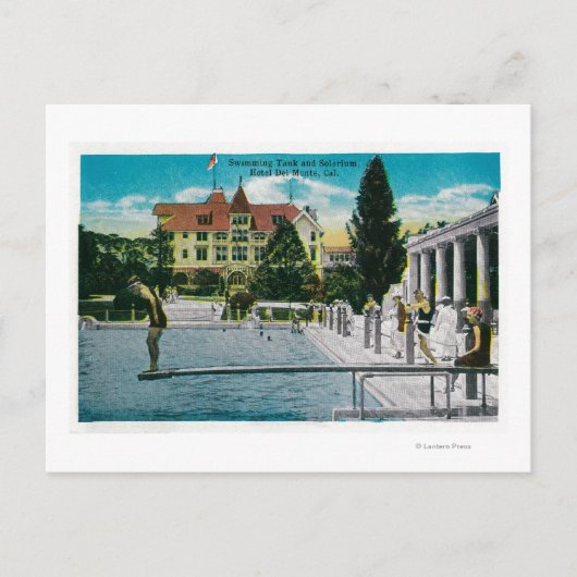 Hotel Del Monte Swimming Tank en Solarium Briefkaart (Voorkant)