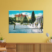 Hotel Del Monte Swimming Tank en Solarium Canvas Afdruk (Insitu (Woonkamer))