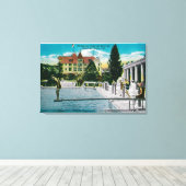 Hotel Del Monte Swimming Tank en Solarium Canvas Afdruk (Insitu (Houten vloer))