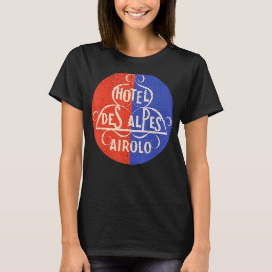  Hotel Des Alpes Airolo Mid Century Esthet T-shirt (Voorkant)