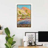 Hotel des Anglais Menton Oude Reisposter Poster (Thuiskantoor)