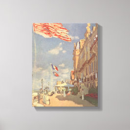 Hotel Des Roches Noires In Trouville - Claude Mone Canvas Afdruk
