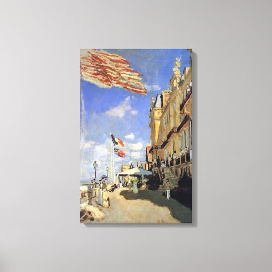 Hotel des Roches Noires, Trouville van Claude Mone Canvas Afdruk (Voorkant)