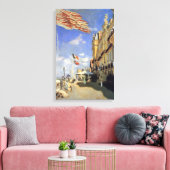 Hotel des Roches Noires, Trouville van Claude Mone Canvas Afdruk (Insitu (Woonkamer))