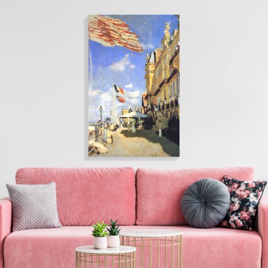 Hotel des Roches Noires, Trouville van Claude Mone Canvas Afdruk (Insitu (Woonkamer))