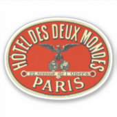Hotel deux mondes Paris Sticker (Voorkant)