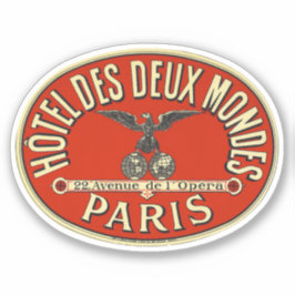 Hotel deux mondes Paris Sticker