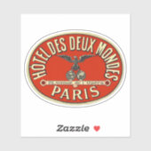 Hotel deux mondes Paris Sticker (Vel)