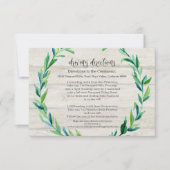 Hotel Driving Directions Laurel Leaf Wood Script Kaart (Voorkant)