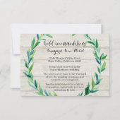 Hotel Driving Directions Laurel Leaf Wood Script Kaart (Achterkant)