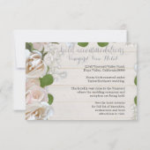 Hotel Driving Directions Rustic Wood Blush Rozen Kaart (Achterkant)