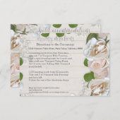 Hotel Driving Directions Rustic Wood Blush Rozen Kaart (Voorkant / Achterkant)