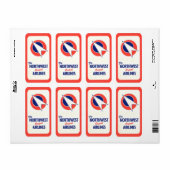 hotel- en reisticker etiket (Full Sheet)