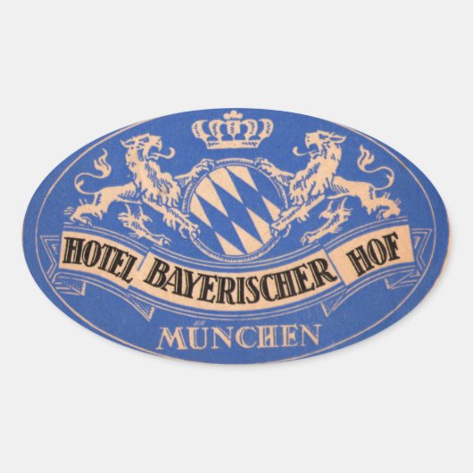 hotel- en reisticker ovale sticker (Voorkant)