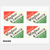 hotel- en reisticker rechthoekige sticker (Vel)