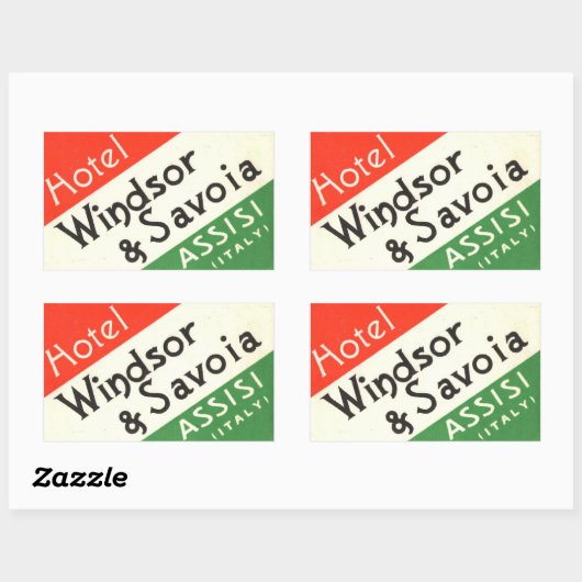 hotel- en reisticker rechthoekige sticker (Vel)