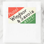 hotel- en reisticker rechthoekige sticker (Tas)