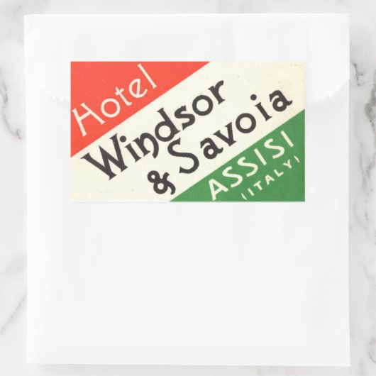  hotel- en reisticker rechthoekige sticker (Tas)