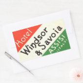 hotel- en reisticker rechthoekige sticker (Envelop)