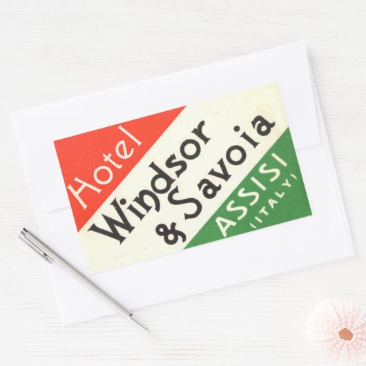  hotel- en reisticker rechthoekige sticker (Envelop)